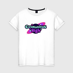 Футболка хлопковая женская Cosmonious High Logo, цвет: белый