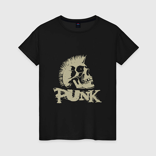 Женская футболка Punk Skull / Черный – фото 1