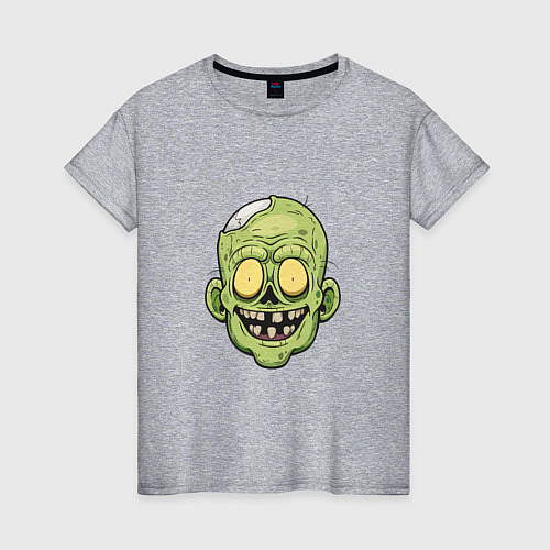 Женская футболка Весёлый Зомби / Меланж – фото 1