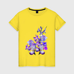 Футболка хлопковая женская Ириски Ирисы, цвет: желтый