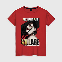 Футболка хлопковая женская Resident evil 8 - Dimitrescu, цвет: красный