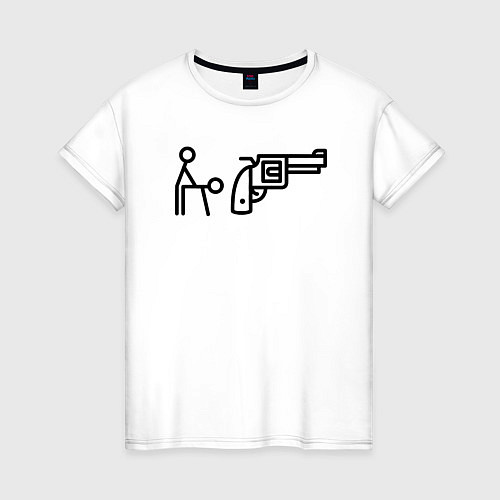 Женская футболка Sex Pistols знаками / Белый – фото 1