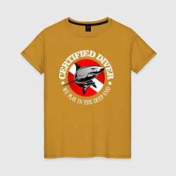 Женская футболка Сертифицированный дайвер