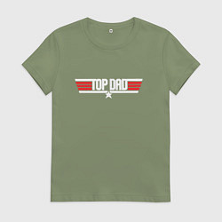 Женская футболка Лучший папа - top dad