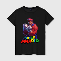 Женская футболка Супер Ммарио Супер Марио ММА