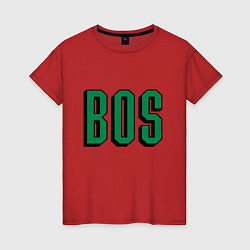 Футболка хлопковая женская BOS - Boston, цвет: красный