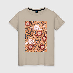 Женская футболка Samarkande Art Nouveau Flower Pattern Цветочный ор