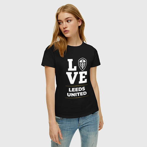 Женская футболка Leeds United Love Classic / Черный – фото 3