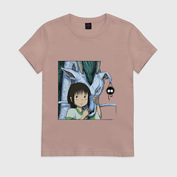 Футболка хлопковая женская Haku & Sen, цвет: пыльно-розовый