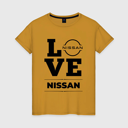 Женская футболка Nissan Love Classic / Горчичный – фото 1