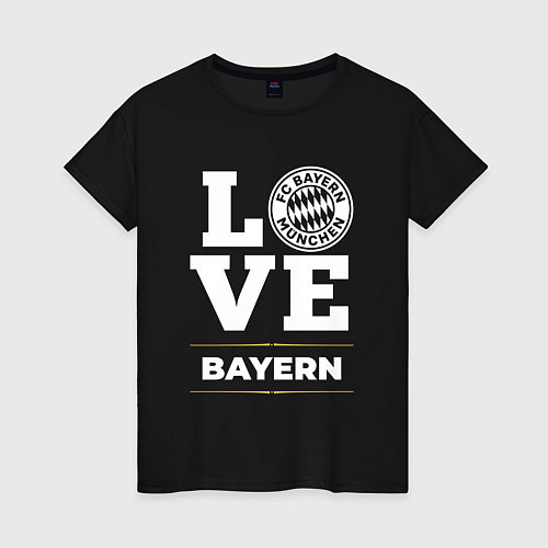 Женская футболка Bayern Love Classic / Черный – фото 1