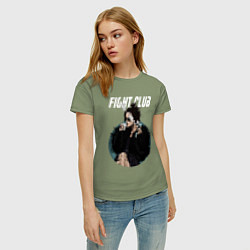 Футболка хлопковая женская Helena Bonham Carter, цвет: авокадо — фото 2