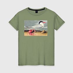 Женская футболка Cayenne Tern Чайка и краб