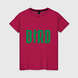 Футболка хлопковая женская Bird -Boston, цвет: маджента