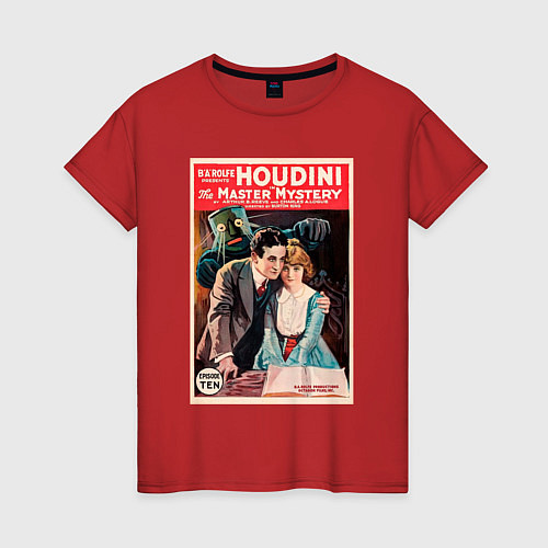 Женская футболка Poster Harry Houdini Episode Ten / Красный – фото 1