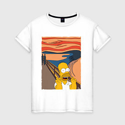 Женская футболка Гомер Симпсон Крик