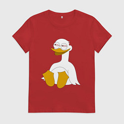 Женская футболка Два весёлых гуся БЕЛЫЙ