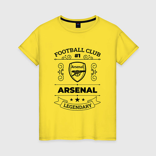 Женская футболка Arsenal: Football Club Number 1 Legendary / Желтый – фото 1