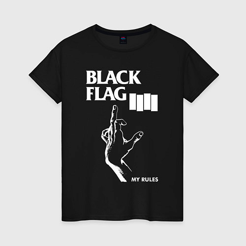 Женская футболка BLACK FLAG РУКА / Черный – фото 1