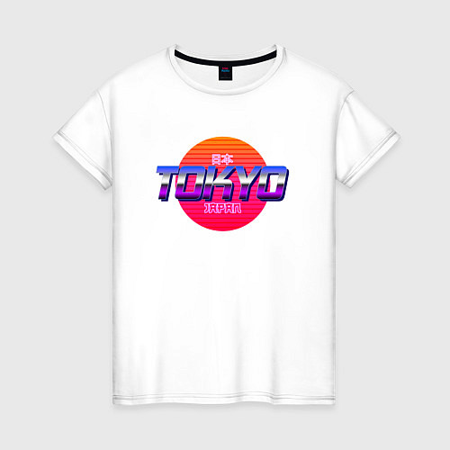 Женская футболка Retrowave Tokyo / Белый – фото 1