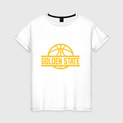 Футболка хлопковая женская Golden State Ball, цвет: белый