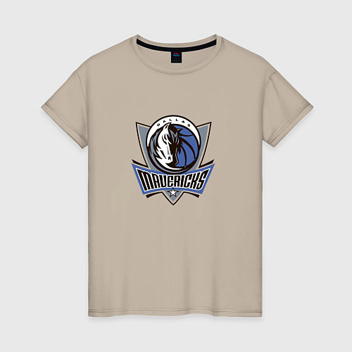Женская футболка Даллас Маверикс NBA / Миндальный – фото 1