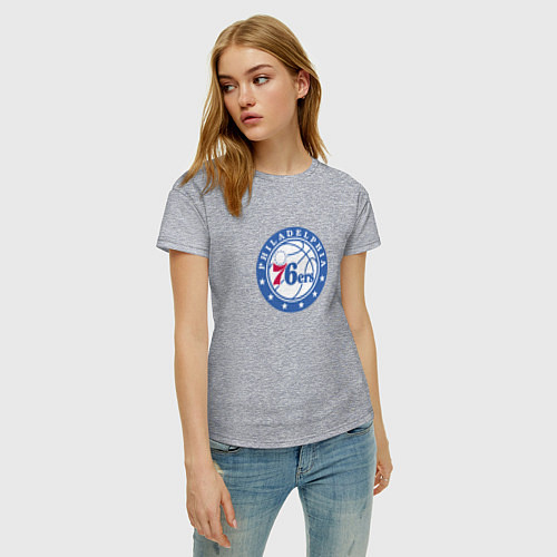 Женская футболка Филадельфия Севенти Сиксерс NBA / Меланж – фото 3