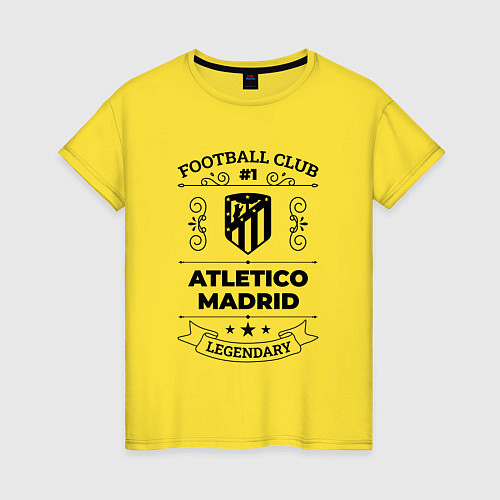 Женская футболка Atletico Madrid: Football Club Number 1 Legendary / Желтый – фото 1