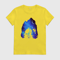 Женская футболка Череп Тираннозавра Космос