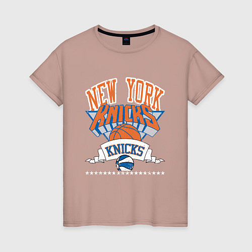 Женская футболка NEW YORK KNIKS NBA / Пыльно-розовый – фото 1