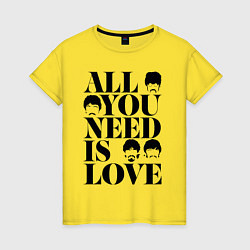 Женская футболка ALL YOU NEED IS LOVE THE BEATLES