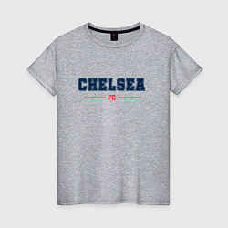 Футболка хлопковая женская Chelsea FC Classic, цвет: меланж