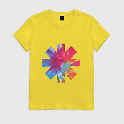 Футболка хлопковая женская RHCP Color, цвет: желтый