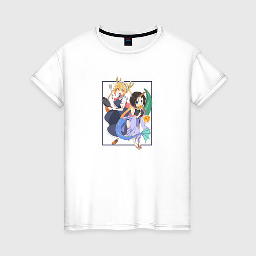 Женская футболка ЭЛЬМА И КОБАЯШИ Дракорничная госпожи Кобаяси / Белый – фото 1