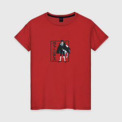 Футболка хлопковая женская Ванитас арт, цвет: красный