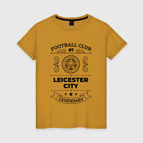 Женская футболка Leicester City: Football Club Number 1 Legendary / Горчичный – фото 1