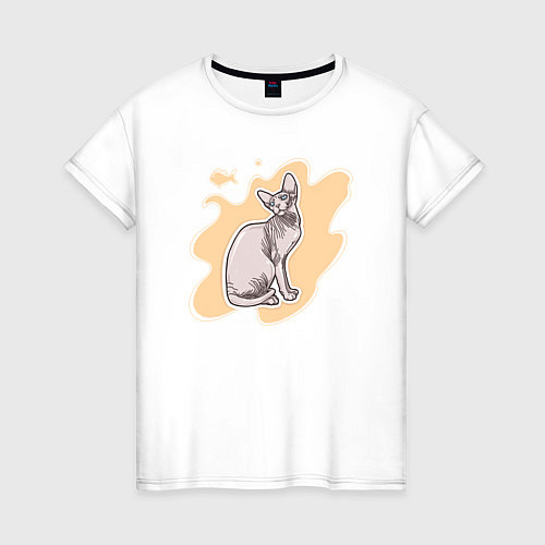 Женская футболка Донской сфинкс Кошки / Белый – фото 1