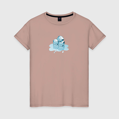 Женская футболка Ice cubes / Пыльно-розовый – фото 1