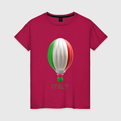 Женская футболка 3d aerostat Italy flag