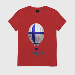 Женская футболка 3d aerostat Finland flag