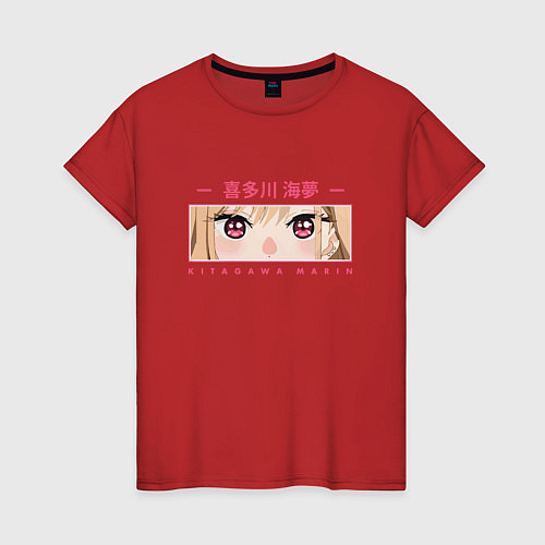 Женская футболка Марин Китагава глаза / Красный – фото 1