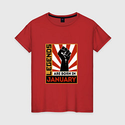 Женская футболка Январь - Легенда