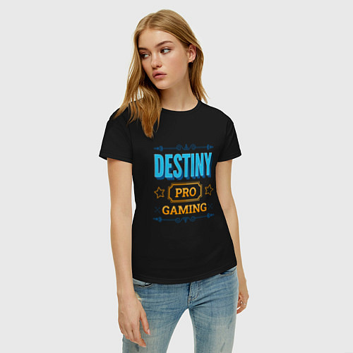 Женская футболка Игра Destiny PRO Gaming / Черный – фото 3