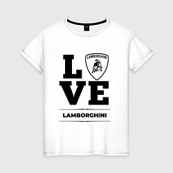 Футболка хлопковая женская Lamborghini Love Classic, цвет: белый