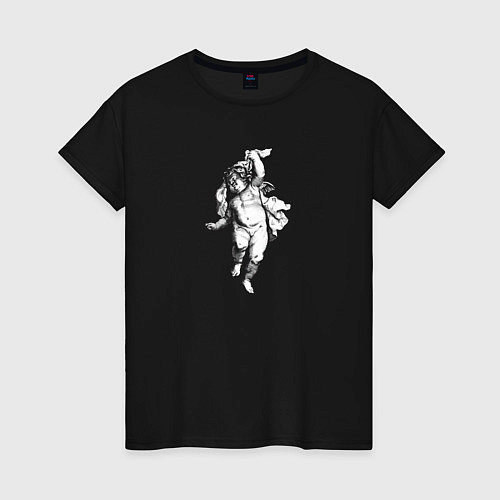 Женская футболка Каменный купидон / Черный – фото 1