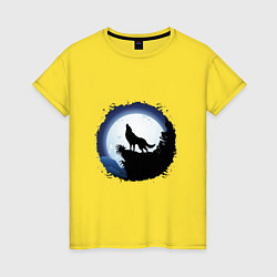 Женская футболка Песня волка луне