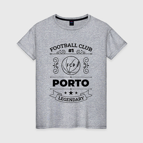 Женская футболка Porto: Football Club Number 1 Legendary / Меланж – фото 1