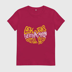 Футболка хлопковая женская CREAM Wu-Tang, цвет: маджента