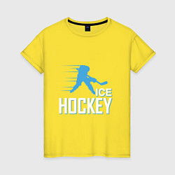 Женская футболка Хоккей Силуэт спортсмена