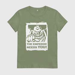 Женская футболка Император нуждается в тебе! Белый постер